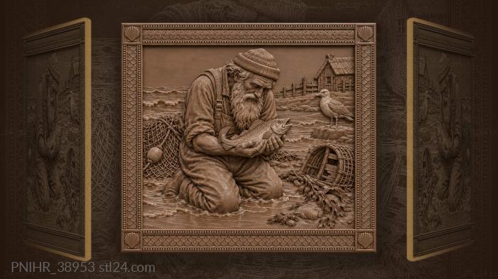 Fish speaking in the old man palms 3d STL model