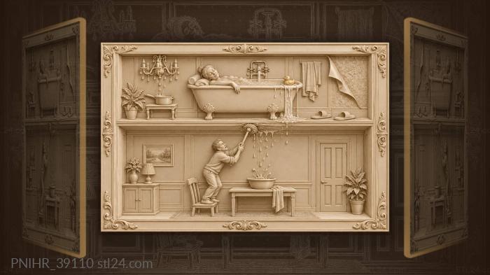 Neighbor’s flood angry homeowner mop 3d STL model