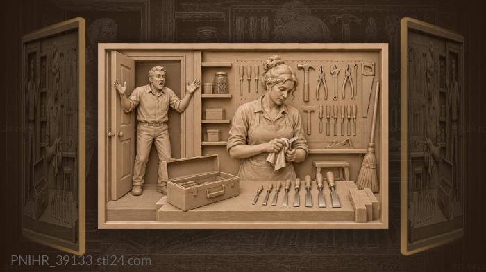 Husbands tools wife organizes chaos 3d STL model