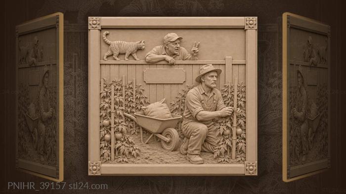 Neighborly advice over the fence 3d STL model