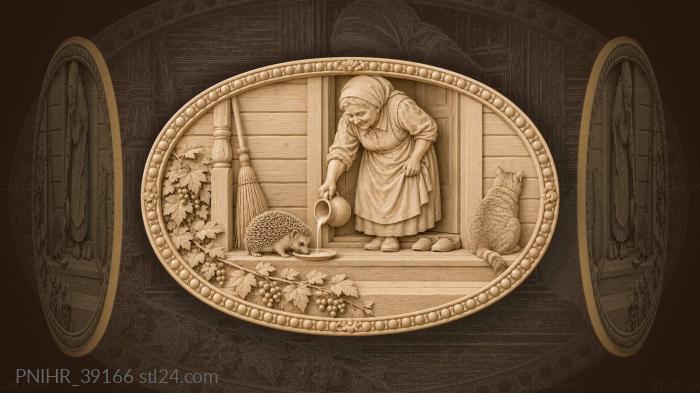 Hedgehog at the doorstep milk treat 3d STL model