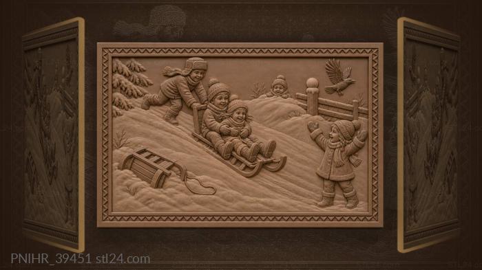 Waving mittens at the foot of the hill 3d STL model