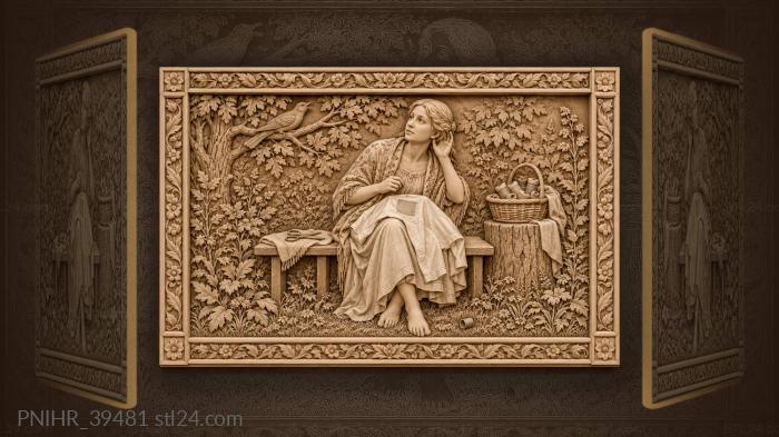 Seamstress by the forest edge 3d STL model