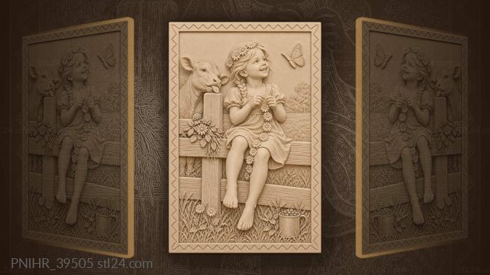 Daisy chain calf and passing butterfly 3d STL model