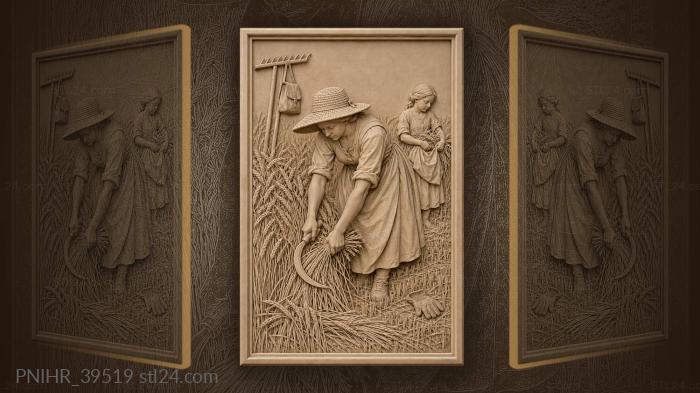 Harvest time golden fields sickle 3d STL model