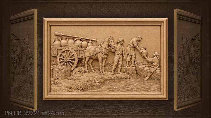 Clay pots to the river 3d STL model