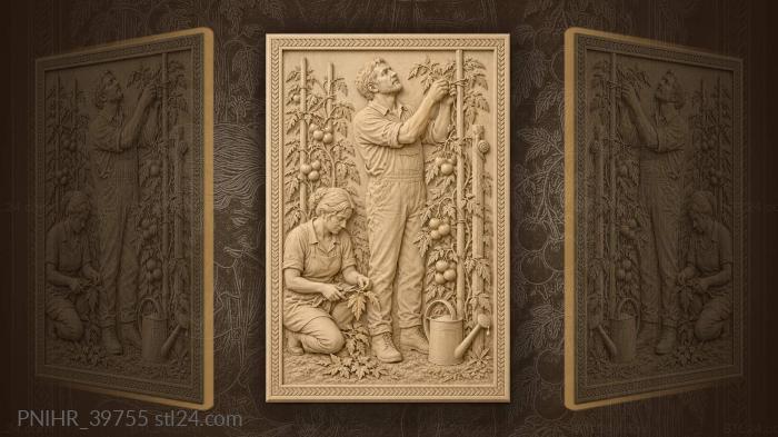 Tomato garden loving care detail 3d STL model