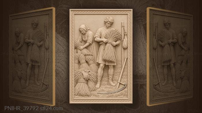Harvest time young reaper sheaves 3d STL model