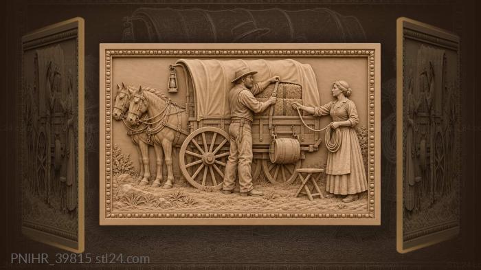 Wagon master preparing for the journey 3d STL model