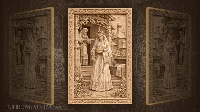 Rustic wedding by old church 3d STL model