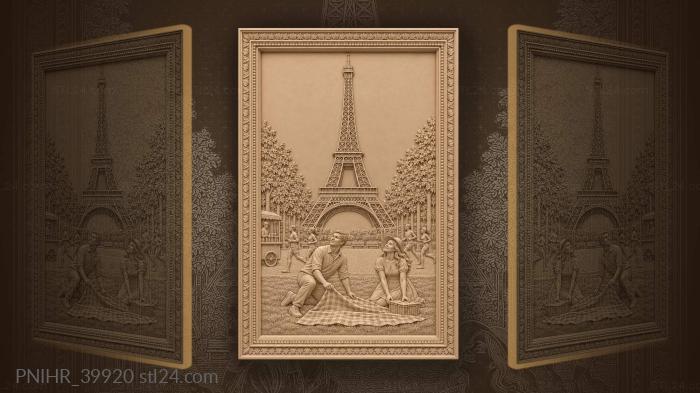 Picnic basket set on champ de mars 3d STL model