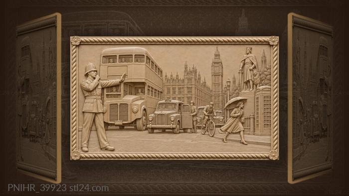 London traffic bobby parliament scene 3d STL model