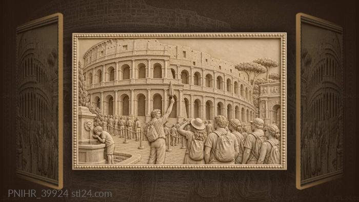 Roman colosseum sunny day tour 3d STL model