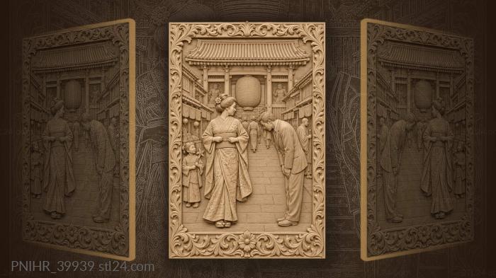 Kimono lady near senso-ji temple 3d STL model