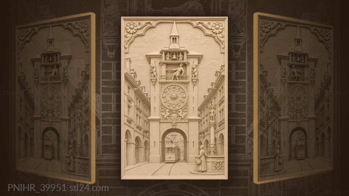 Bern zytglogge tower clockmaker street scene 3d STL model