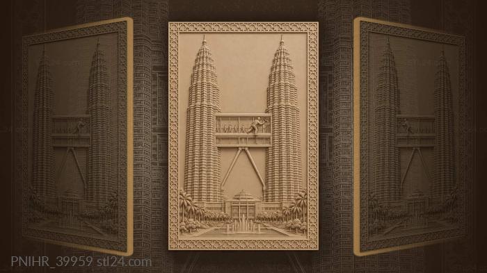 Kuala lumpur towers skybridge worker 3d STL model