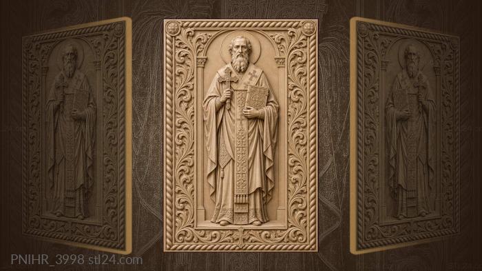 Saint holding a book and cross 3d STL model