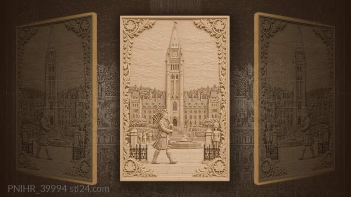 Clock face above the parliament roofline 3d STL model