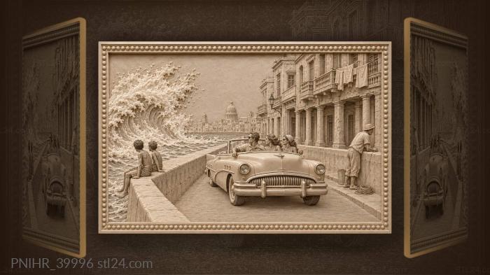 Convertible cruises as spray leaps overhead 3d STL model