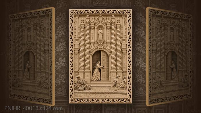 Quito church closing doors street 3d STL model