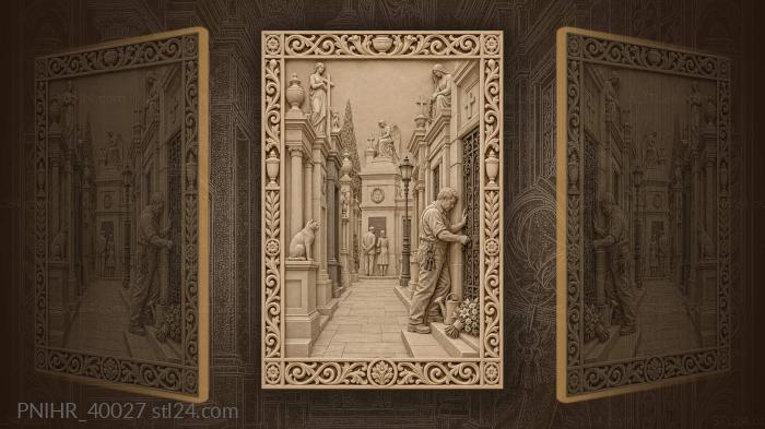 Buenos aires cemetery narrow avenue 3d STL model