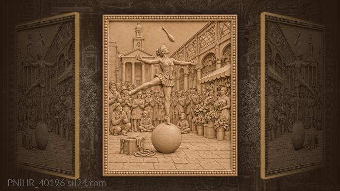Covent garden acrobat street performance 3d STL model