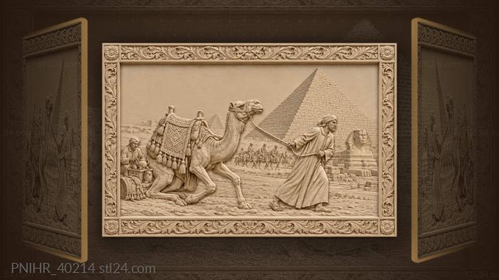 Camel resists the rope beneath the pyramids 3d STL model