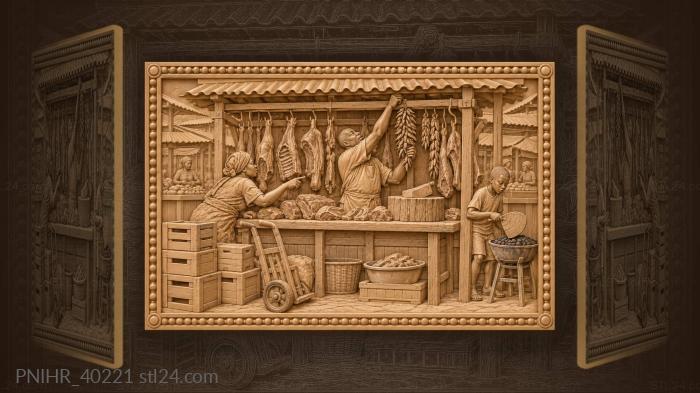 Peppers swing as butcher steadies beam 3d STL model