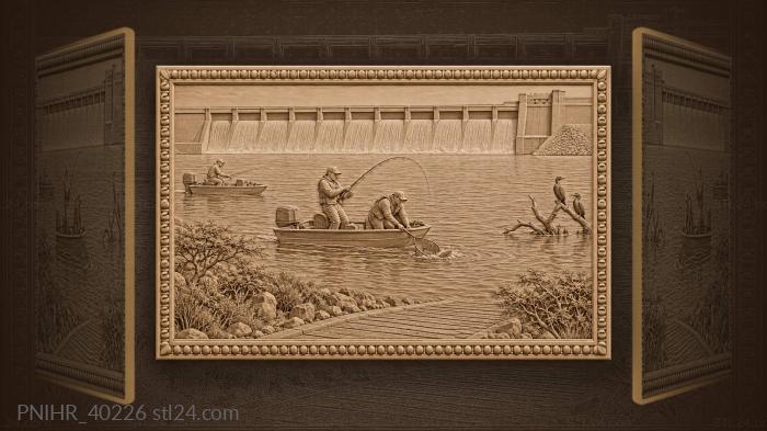 Fishermen under the long dam wall 3d STL model