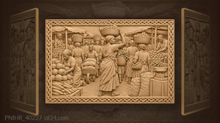 Harare market bustle vibrant trade 3d STL model