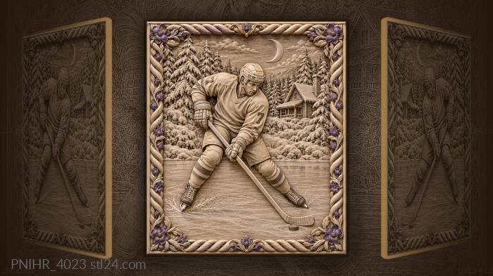Skater races through the moonlit forest 3d STL model