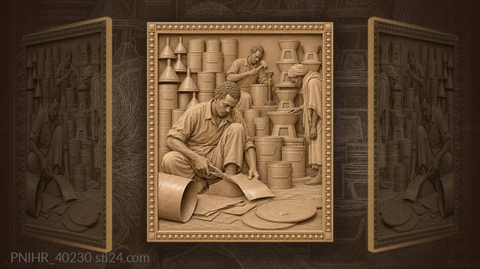 Asmara tinsmith at lively market 3d STL model