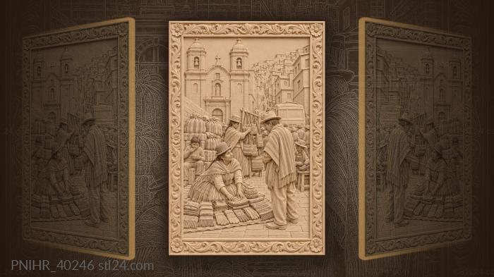 La paz church market scene 3d STL model