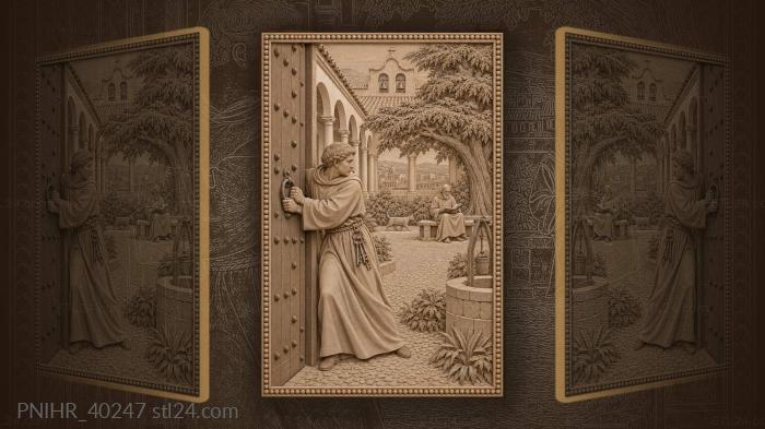 Keys jingle as novice closes the courtyard 3d STL model