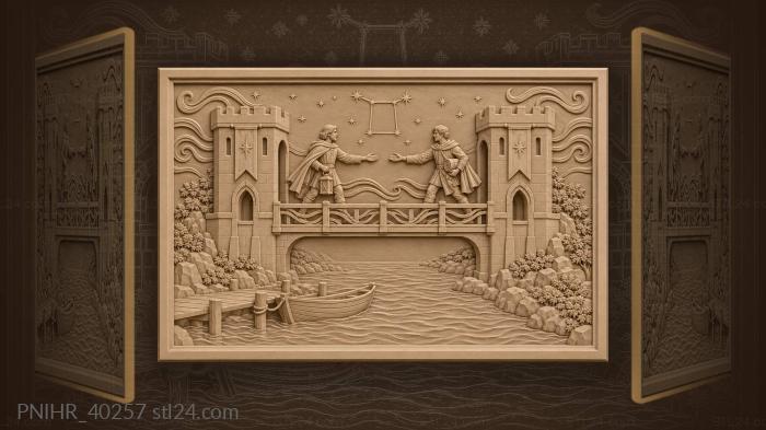 Gemini towers bridge lantern river 3d STL model