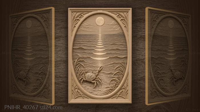 Moonlit path to the water 3d STL model
