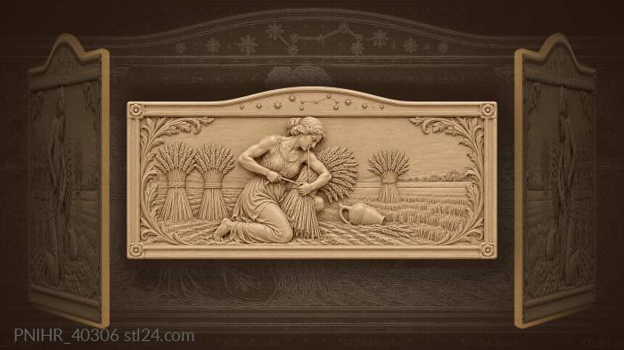 Virgo harvest maiden with reaper 3d STL model