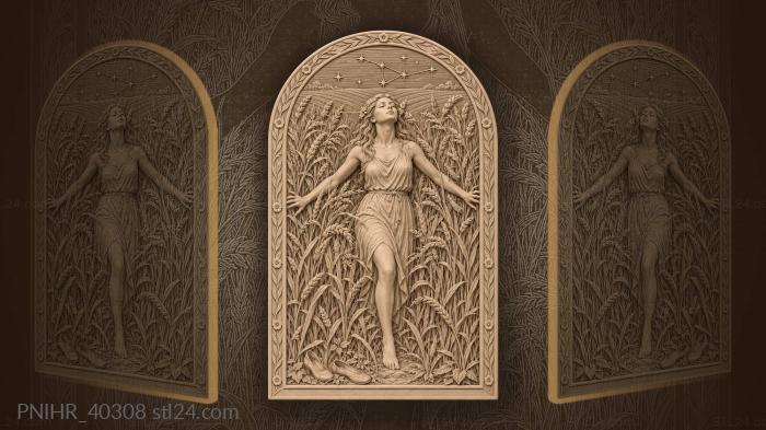 Virgo parts the towering summer stalks 3d STL model