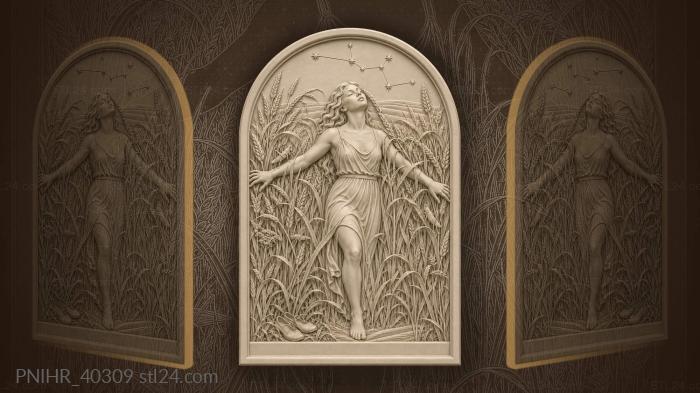 Barefoot maiden wades beyond abandoned shoes 3d STL model