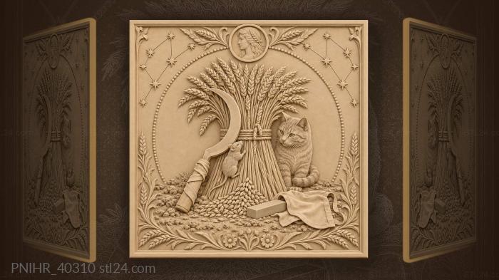 Virgo harvest sickle and mouse 3d STL model