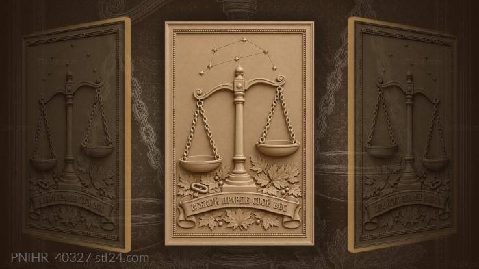Autumn gathers as the justice scales tip 3d STL model