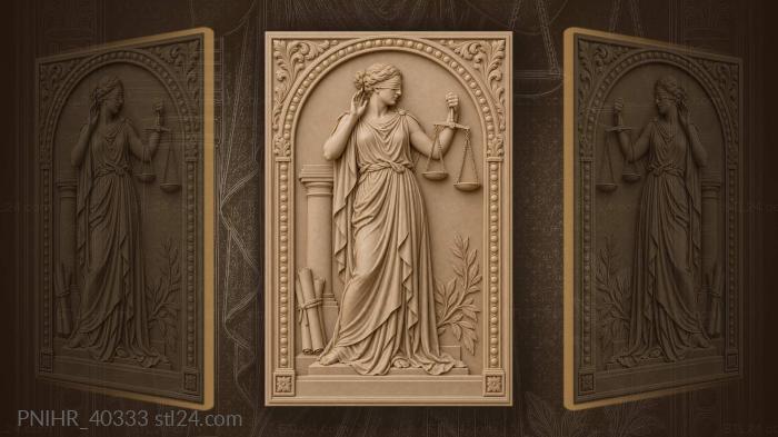 Blind justice listens to the scales 3d STL model