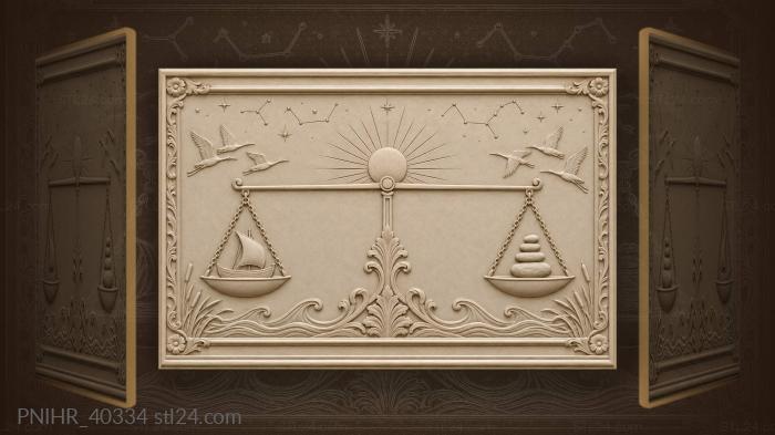 Sun balance with birds and boats 3d STL model