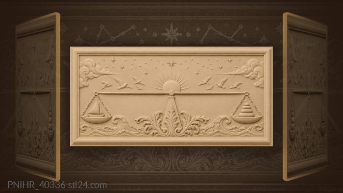 Sun balance birds stones stars 3d STL model