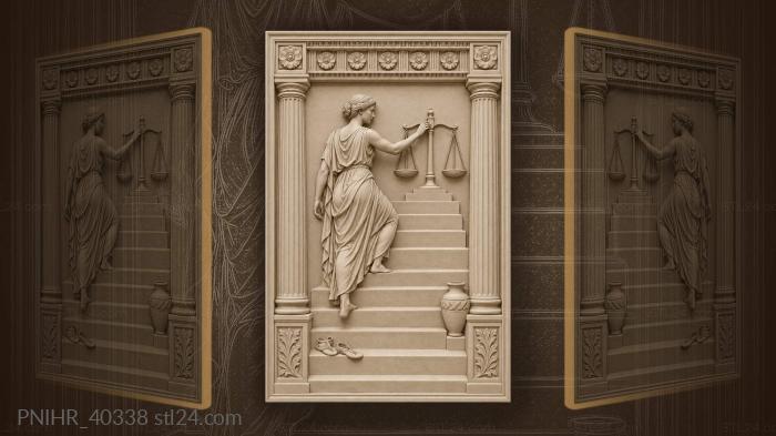 Temple steps to judgment scales 3d STL model