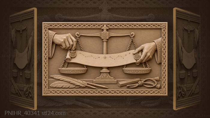 Scales of justice ancient agreement 3d STL model