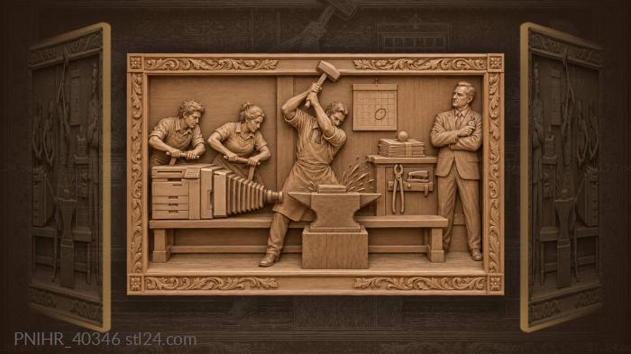 Deadline pressure office humor scene 3d STL model