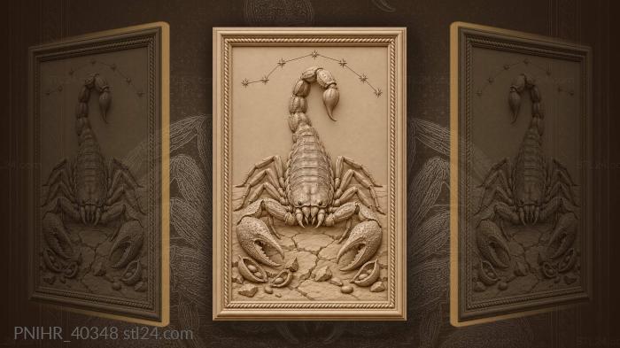Scorpion splits dry seed pods with pincers 3d STL model