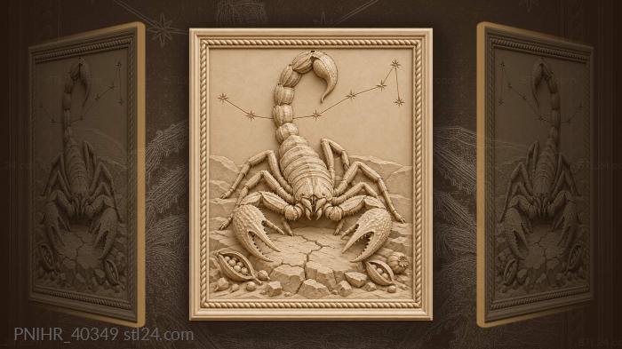 Scorpion sting guards the cracked ground 3d STL model