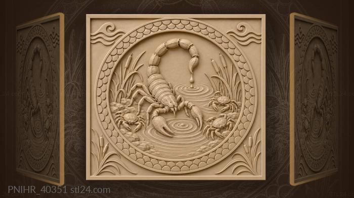 Scorpion tail water drop scales 3d STL model